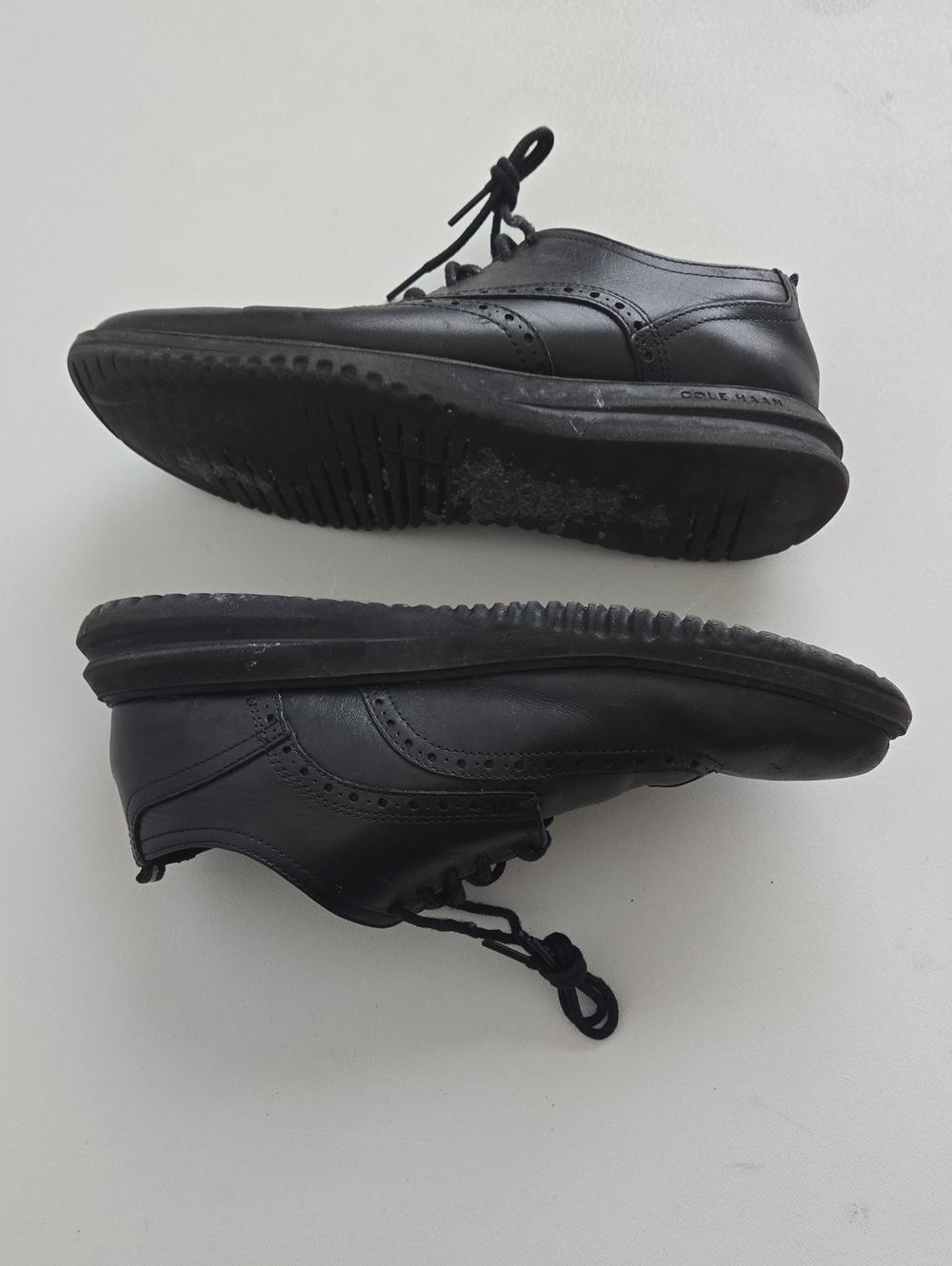 Cole Haan Grand+ Wingtip Oxfords Black Leather Mens 9